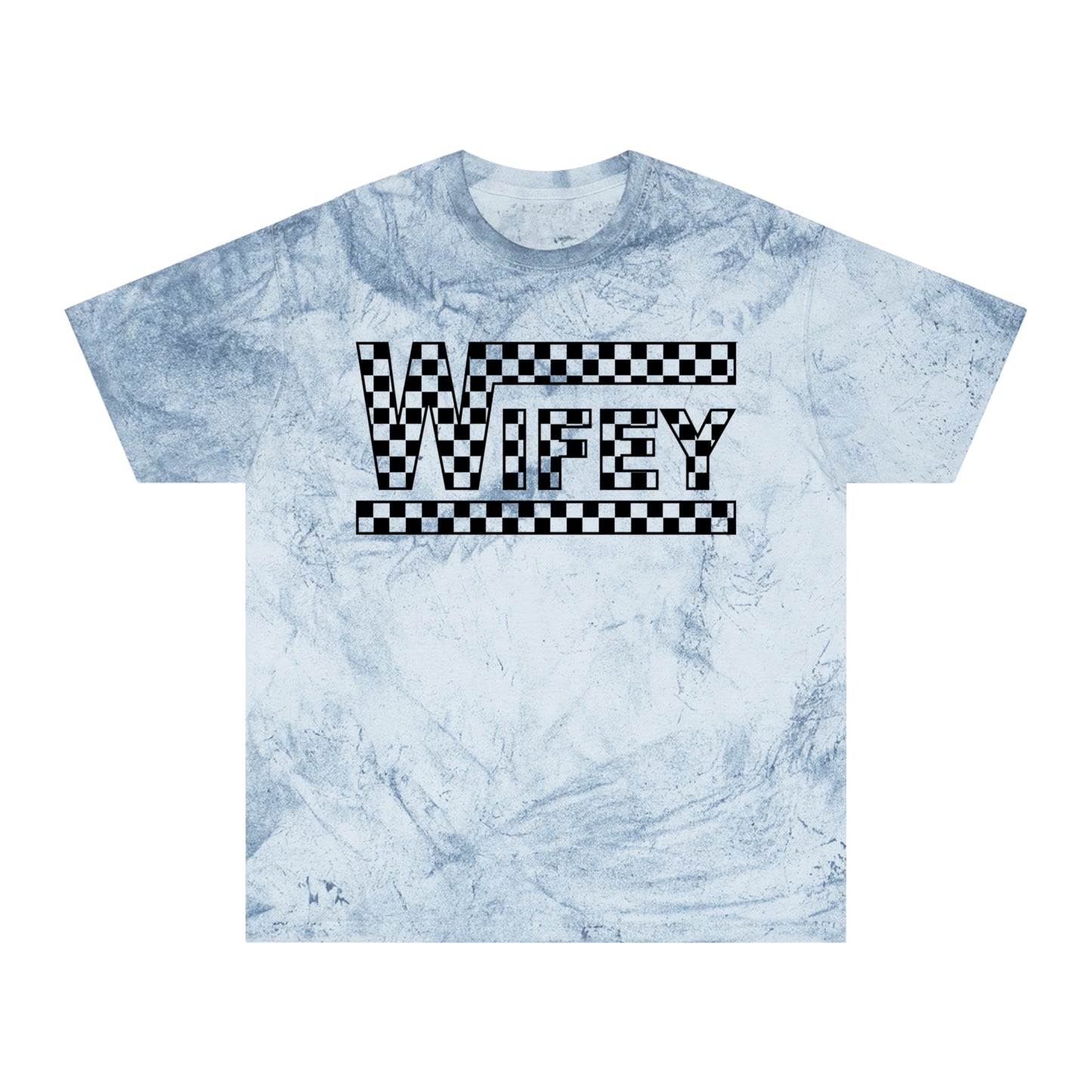 Checkered Wifey Comfort Colors Unisex Color Blast T-Shirt