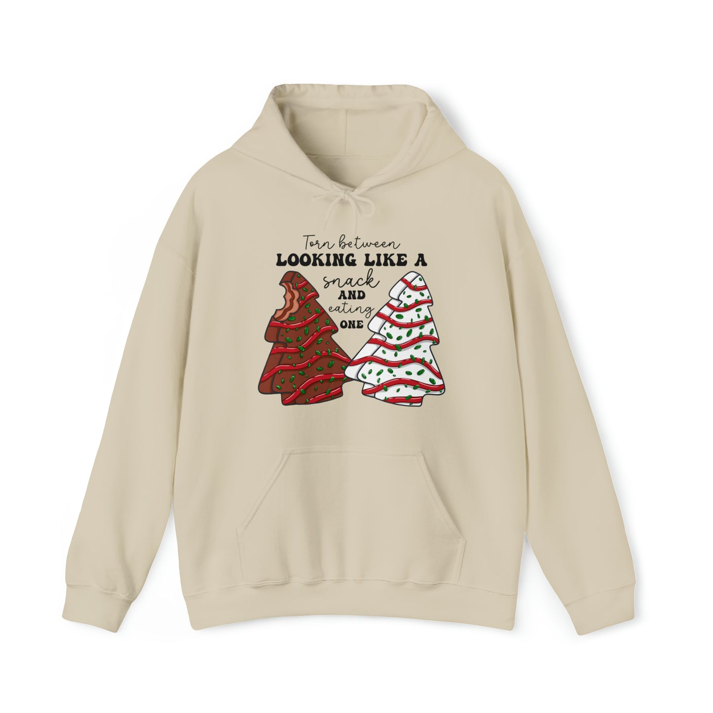 Looking Like A Snack Christmas Tree Cake Unisex Heavy Blend™ Hooded Sweatshirt