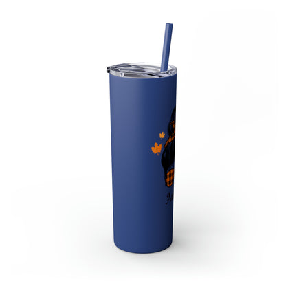 Autumn Mom Skinny Tumbler with Straw, 20oz