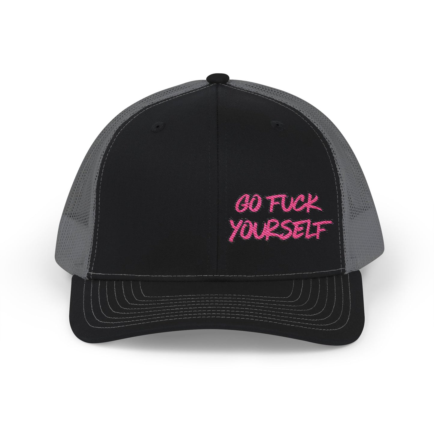 Go F Yourself (PINK) Richardson 112 Snapback Trucker Cap