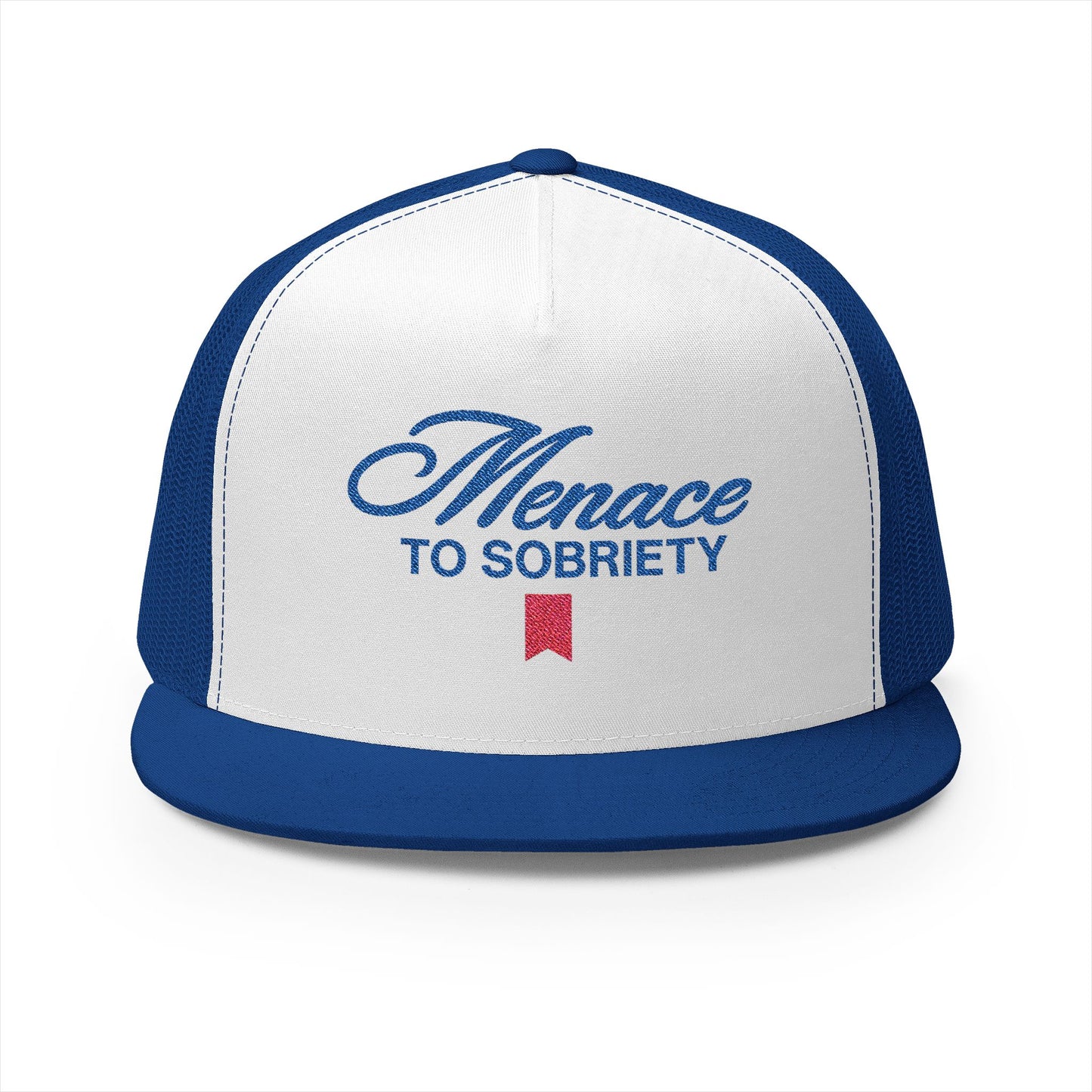 Menace To Sobriety 5 Panel Trucker Cap (Embroidery)
