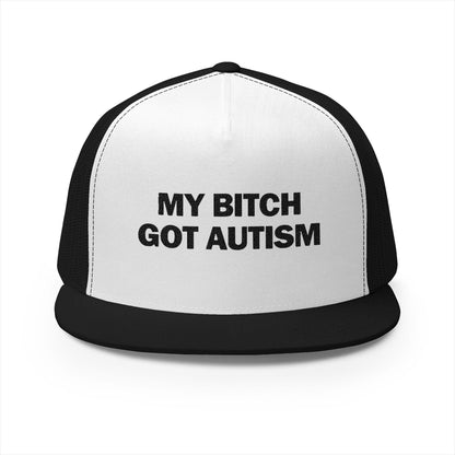 My B Got Autism 5 Panel Trucker Cap (Embroidery)