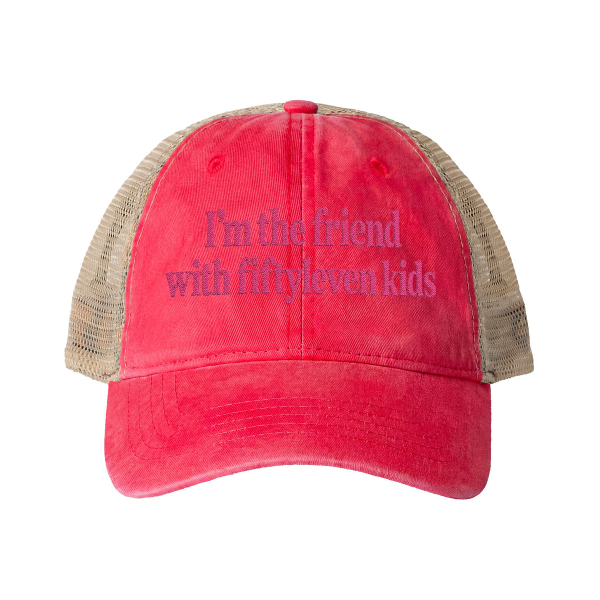 Fiftyleven Kids Women's Washed Mesh-Back Cap (Embroidery)