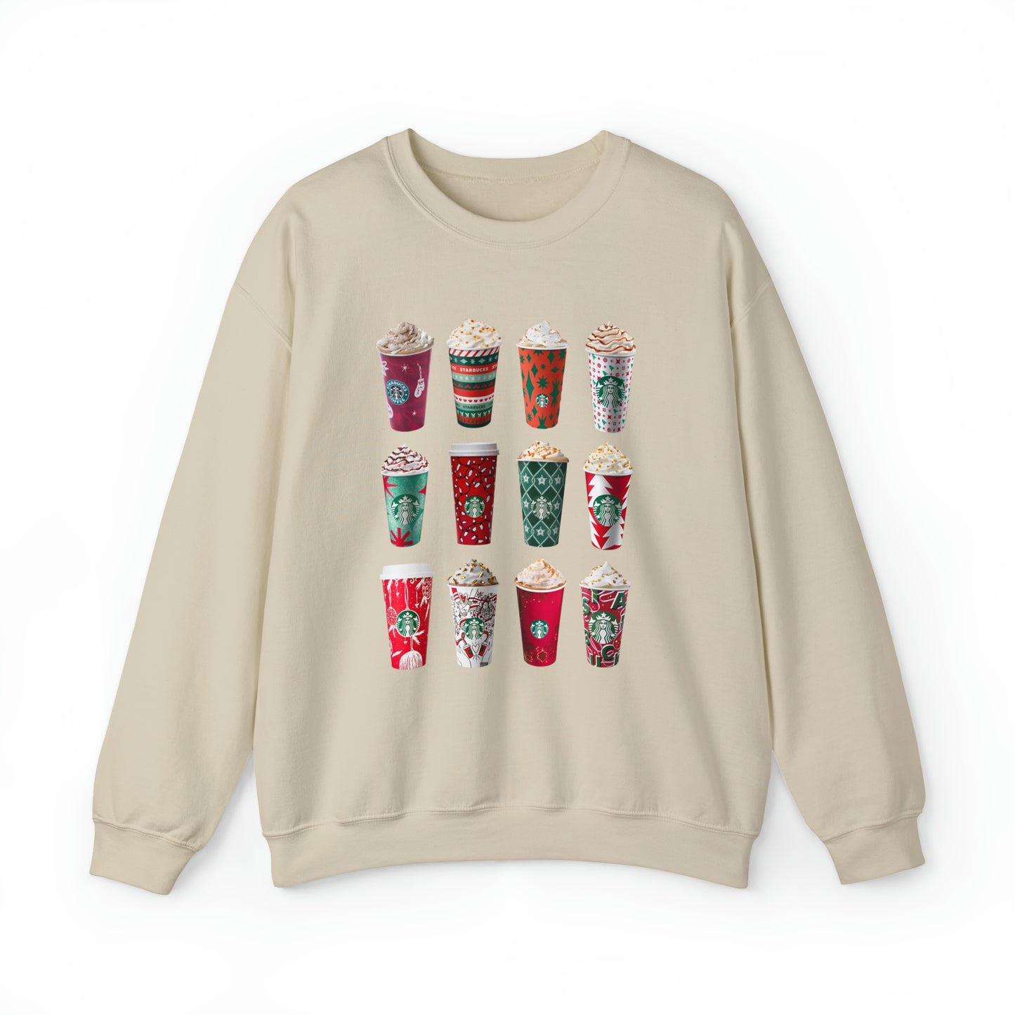 Christmas Starbucks Coffee Sweatshirt Unisex Heavy Blend™ Crewneck Sweatshirt