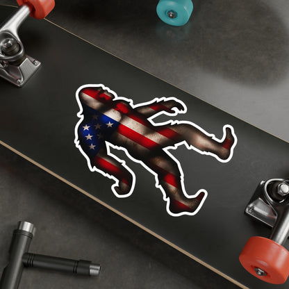 American Flag Bigfoot Sasquatch Vinyl Decal