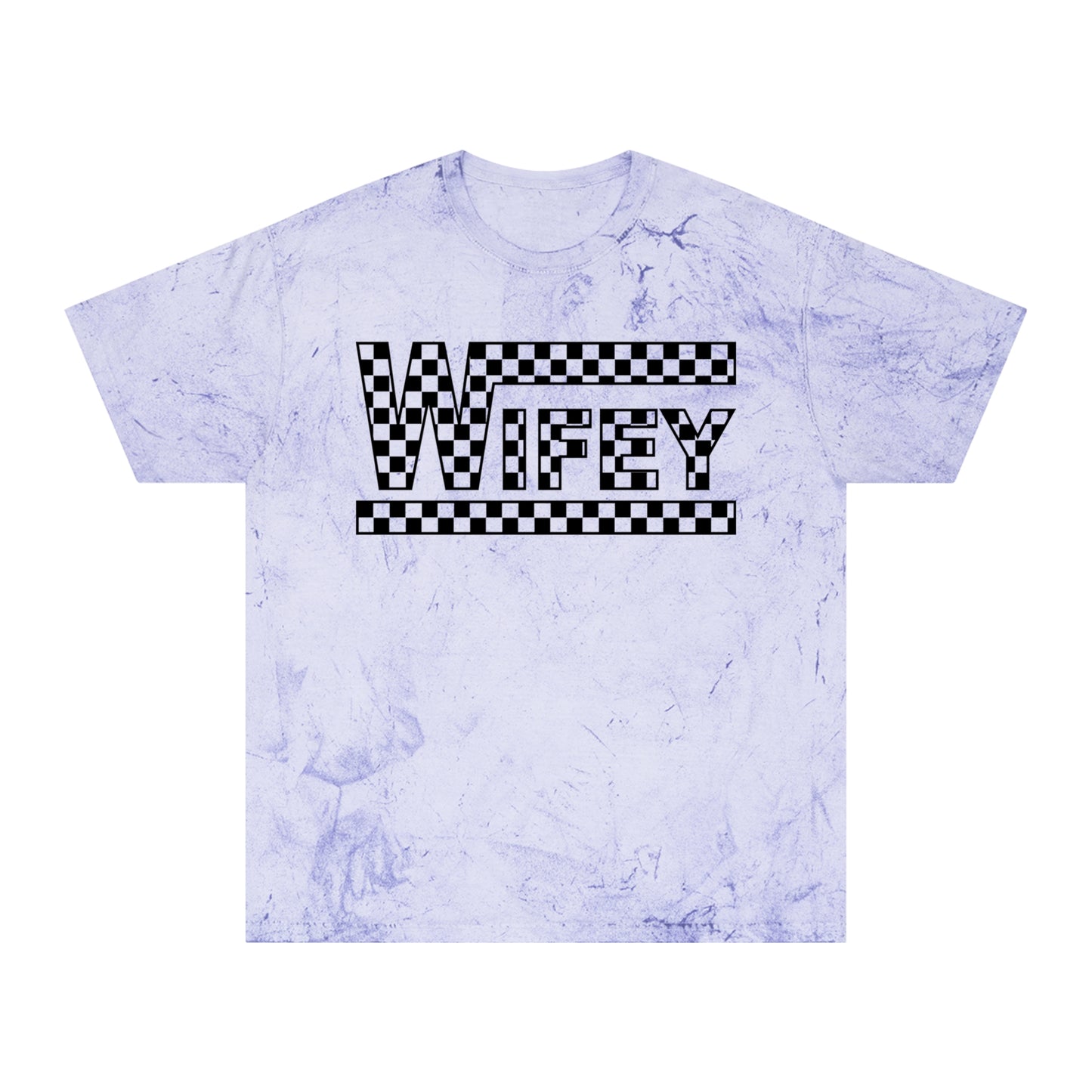 Checkered Wifey Comfort Colors Unisex Color Blast T-Shirt