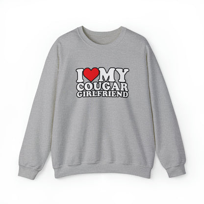 I Heart My Cougar Girlfriend Sweatshirt Unisex Heavy Blend™ Crewneck Sweatshirt