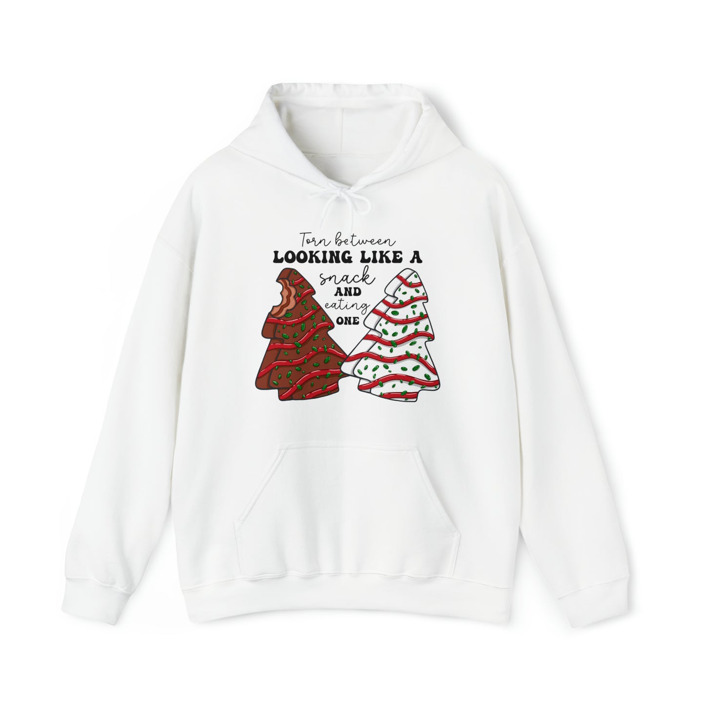 Looking Like A Snack Christmas Tree Cake Unisex Heavy Blend™ Hooded Sweatshirt