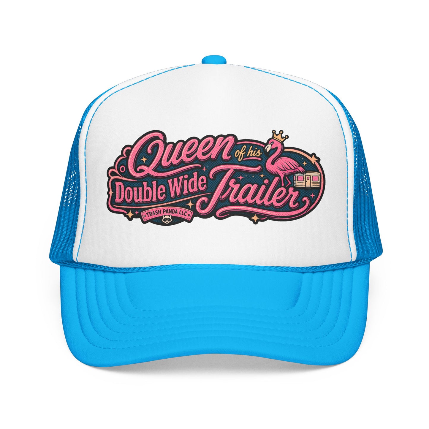 Queen Of His Trailer Foam Trucker Hat (Printed)