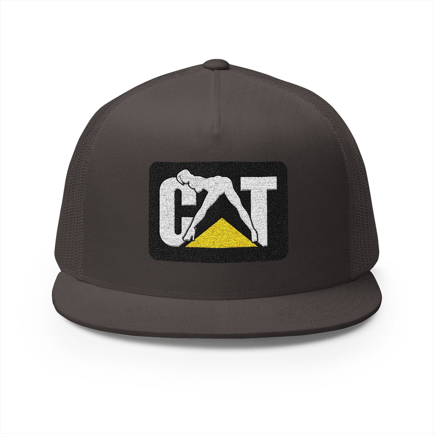 Cat Girl Embroidered 5 Panel Trucker Cap