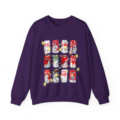 Christmas Light Polar Bear Coke Sweatshirt Unisex Heavy Blend™ Crewneck Sweatshirt