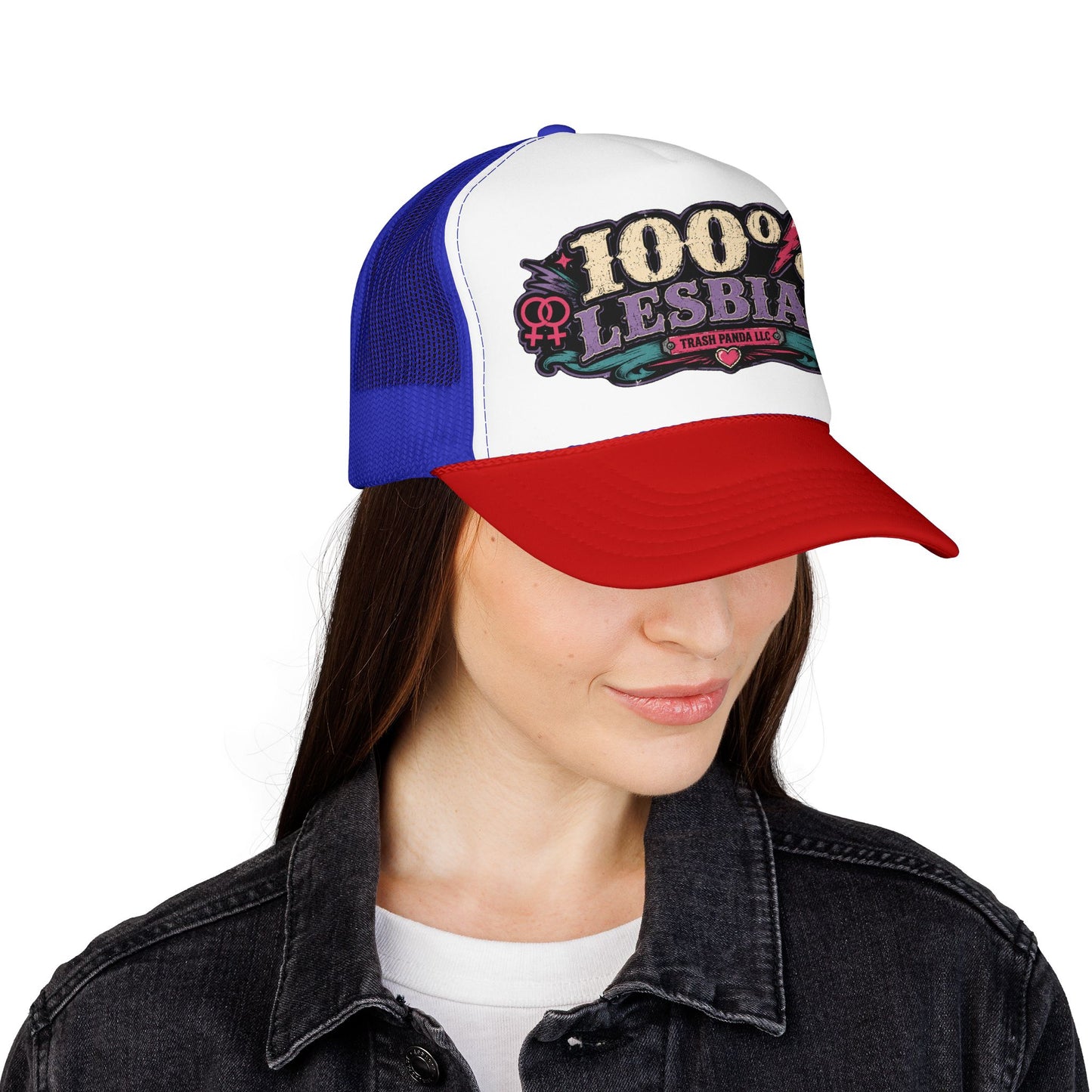 100% Lesbian Foam Trucker Hat (Printed)