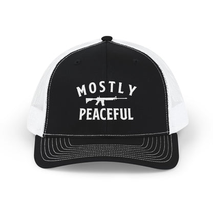 Mostly Peaceful Richardson 112 Snapback Trucker Cap