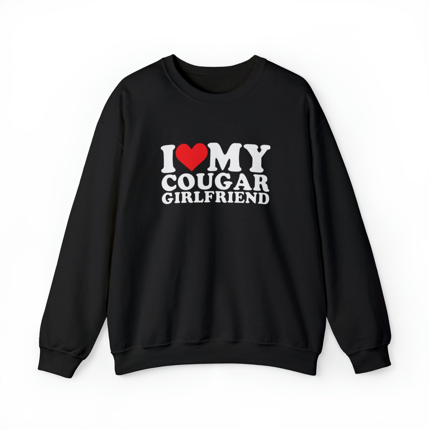 I Heart My Cougar Girlfriend Sweatshirt Unisex Heavy Blend™ Crewneck Sweatshirt