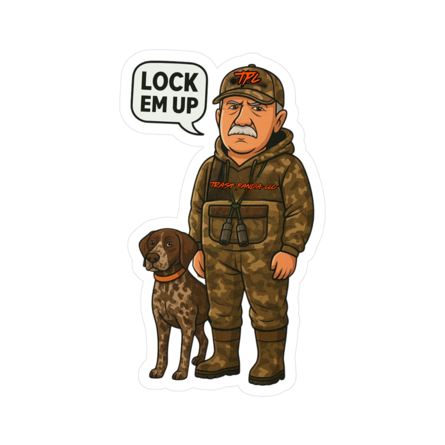 Lock Em Up Hunting Dog Kiss-Cut Vinyl Decals
