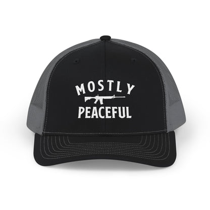 Mostly Peaceful Richardson 112 Snapback Trucker Cap