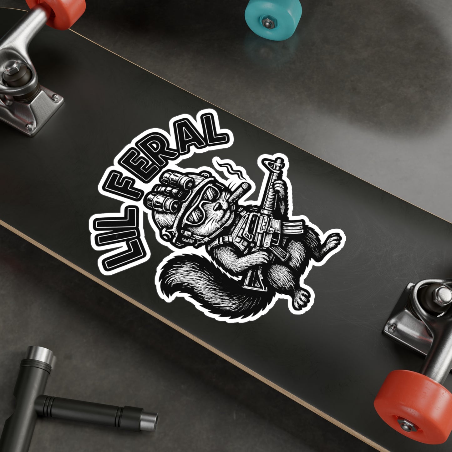 Lil Feral Squirrel Vinyl Decal