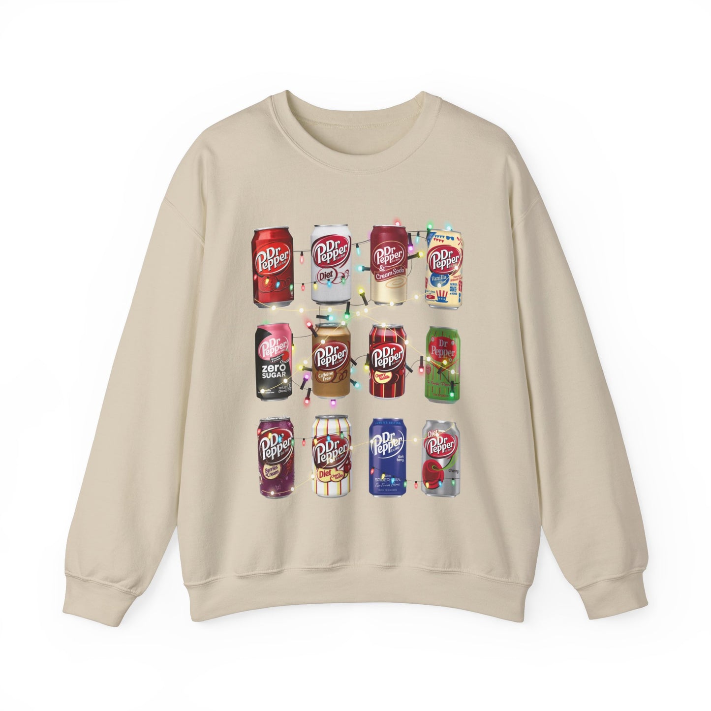 Dr Pepper Christmas Lights Sweatshirt Unisex Heavy Blend™ Crewneck Sweatshirt