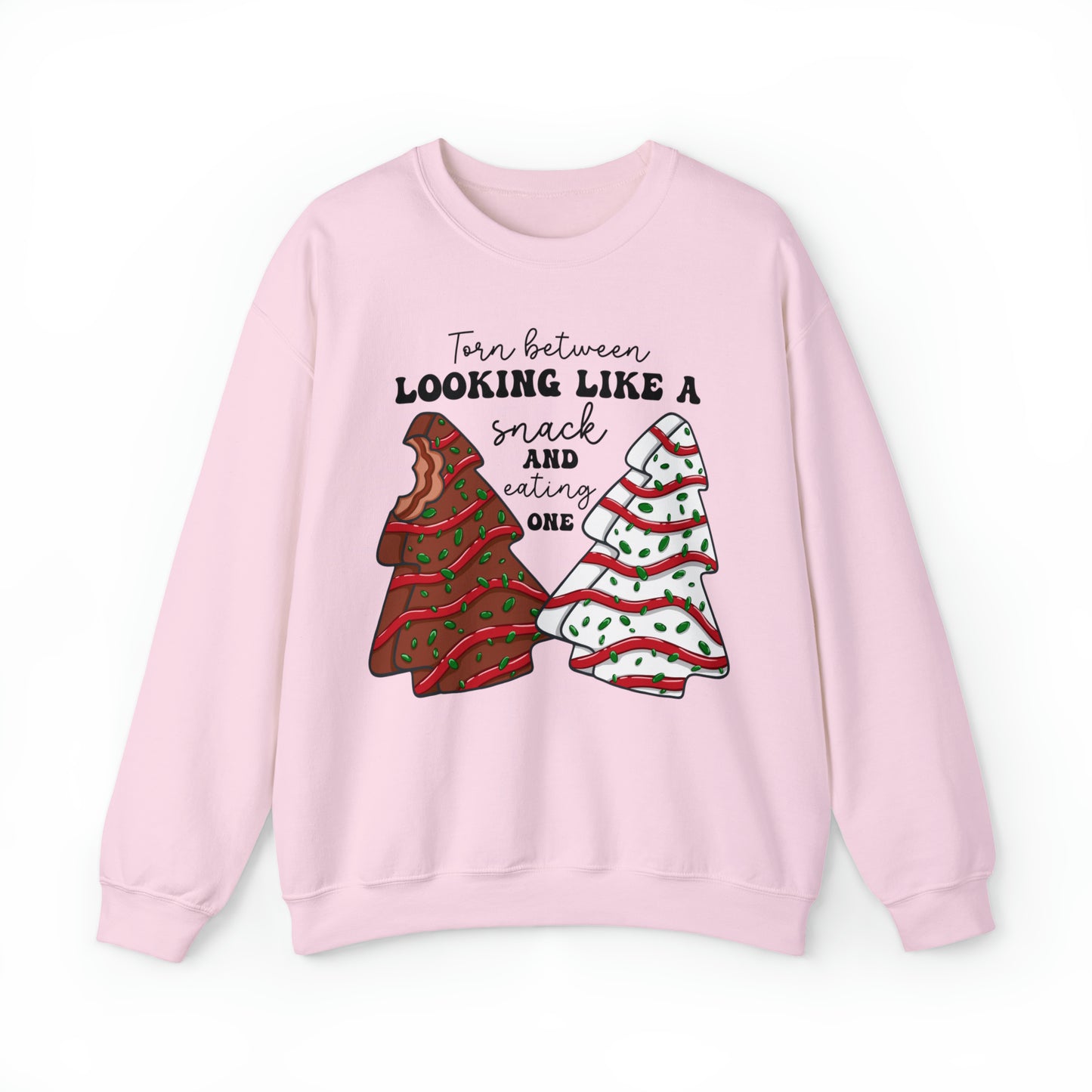 Looking Like A Snack Christmas Tree Cake Sweatshirt Unisex Heavy Blend™ Crewneck Sweatshirt