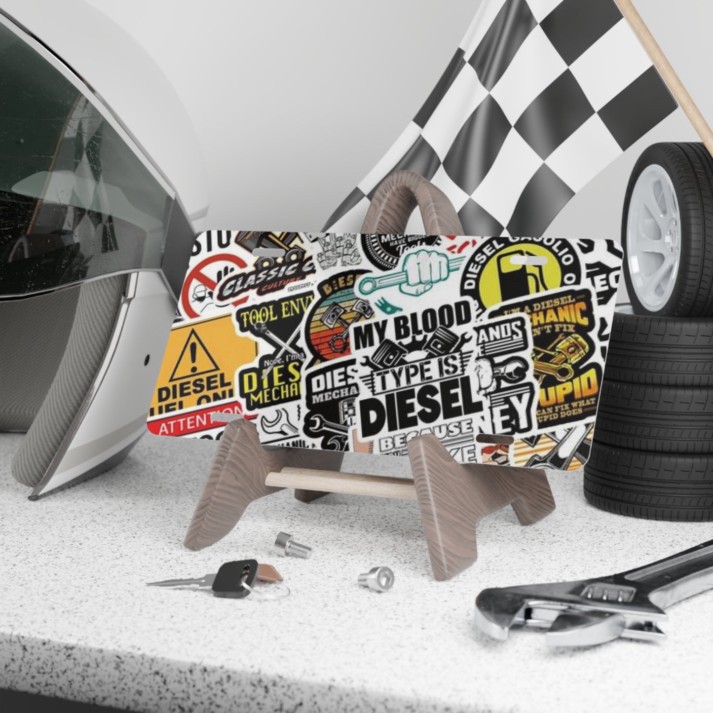 Sticker Bomb Diesel 3 Vanity Plate