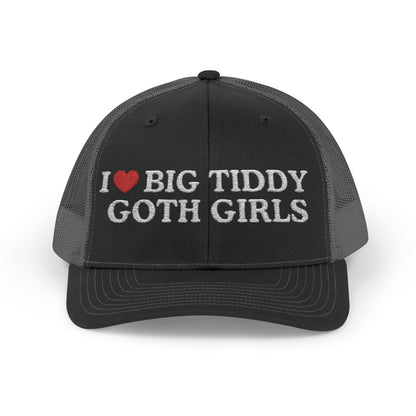 I Heart Big Tiddy Goth Girls Richardson 112 Snapback Trucker Cap