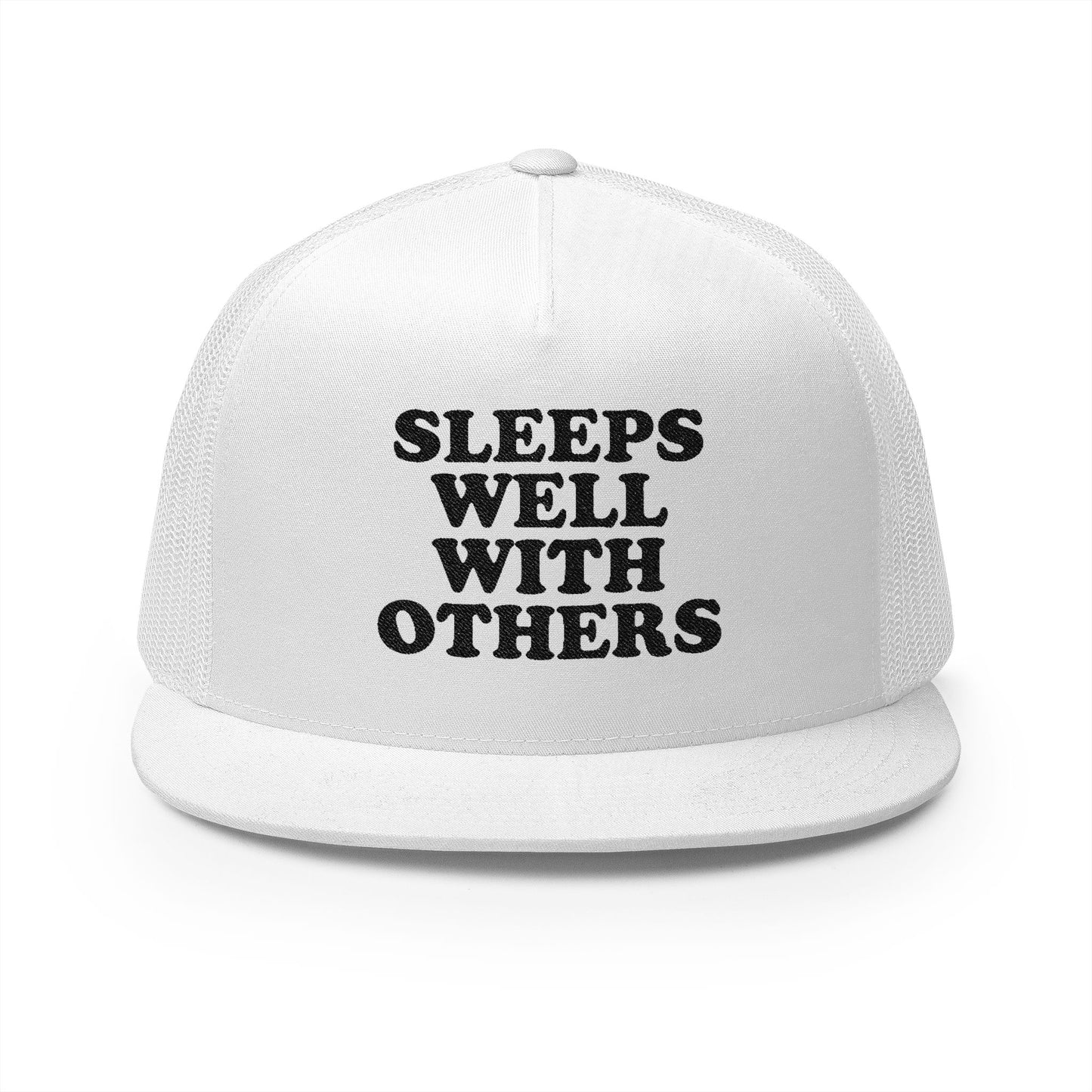 Sleeps Well With Others Panel Trucker Cap (Embroidery)