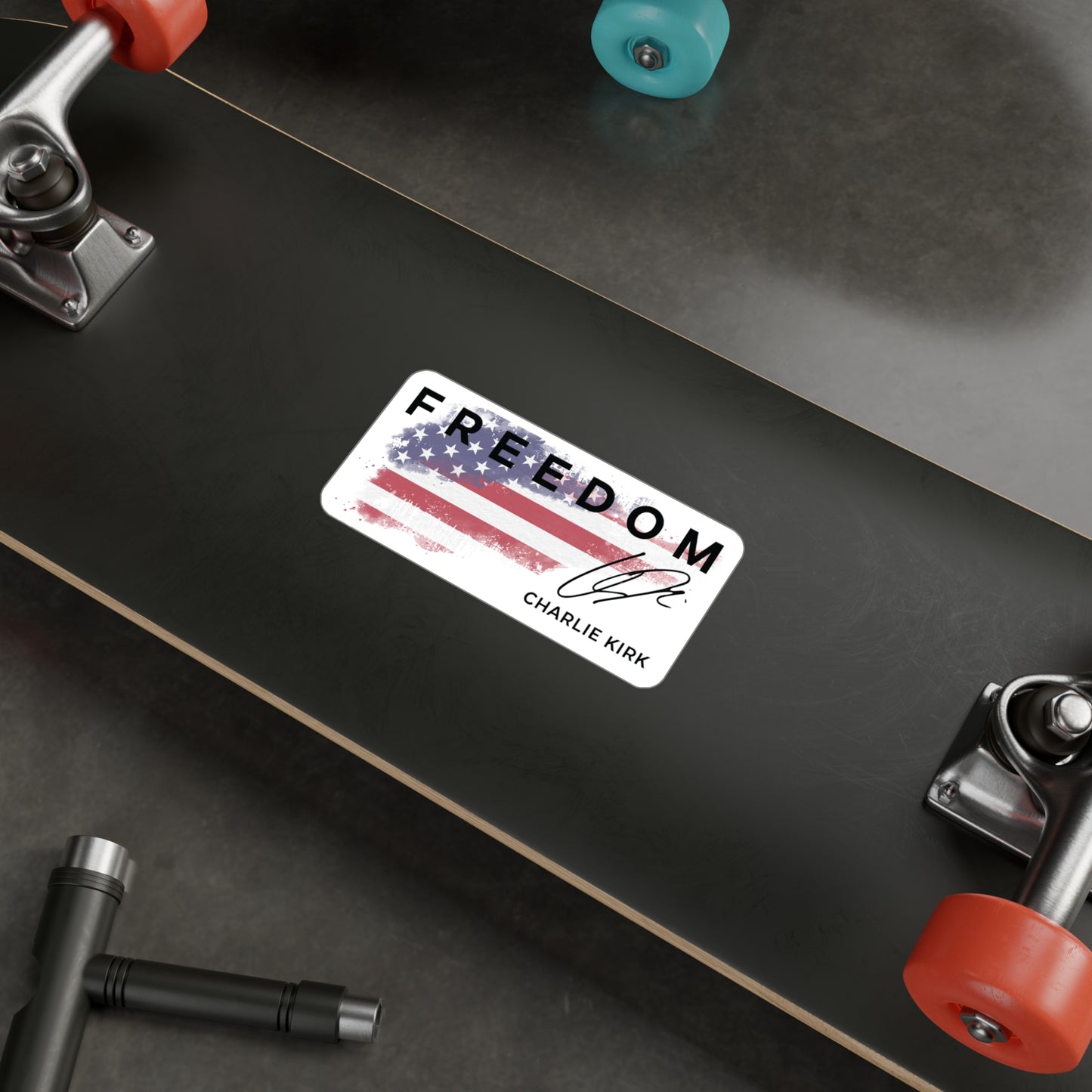 FREEDOM Charlie Kirk Vinyl Decal