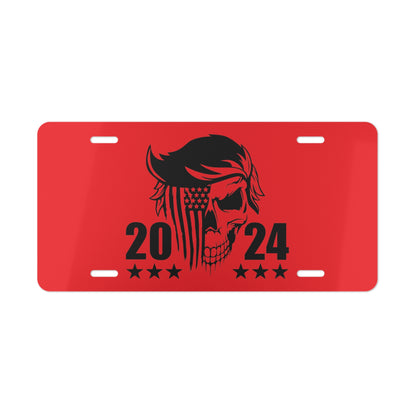 Trump Skull 2024 Red Vanity Plate