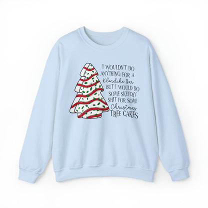 Sketchy Sh*t Christmas Tree Cake Sweatshirt Unisex Heavy Blend™ Crewneck Sweatshirt