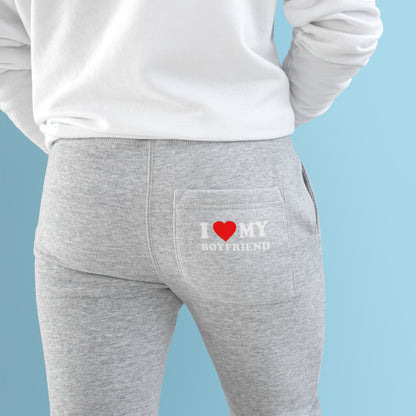 I Heart My Boyfriend Unisex Fleece Joggers