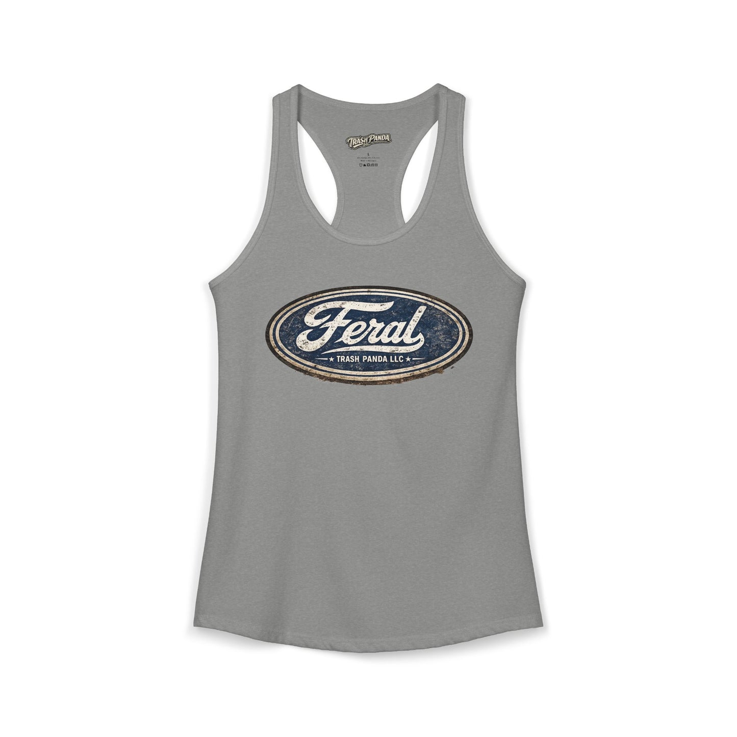 Feral Blue Oval Women's Ideal Racerback Tank