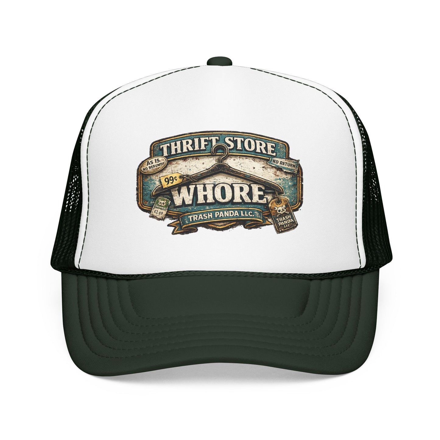 Thrift Store Wh*re Foam Trucker Hat (Printed)