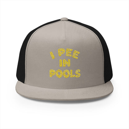 Pee In Pools 5 Panel Trucker Cap (Embroidery)