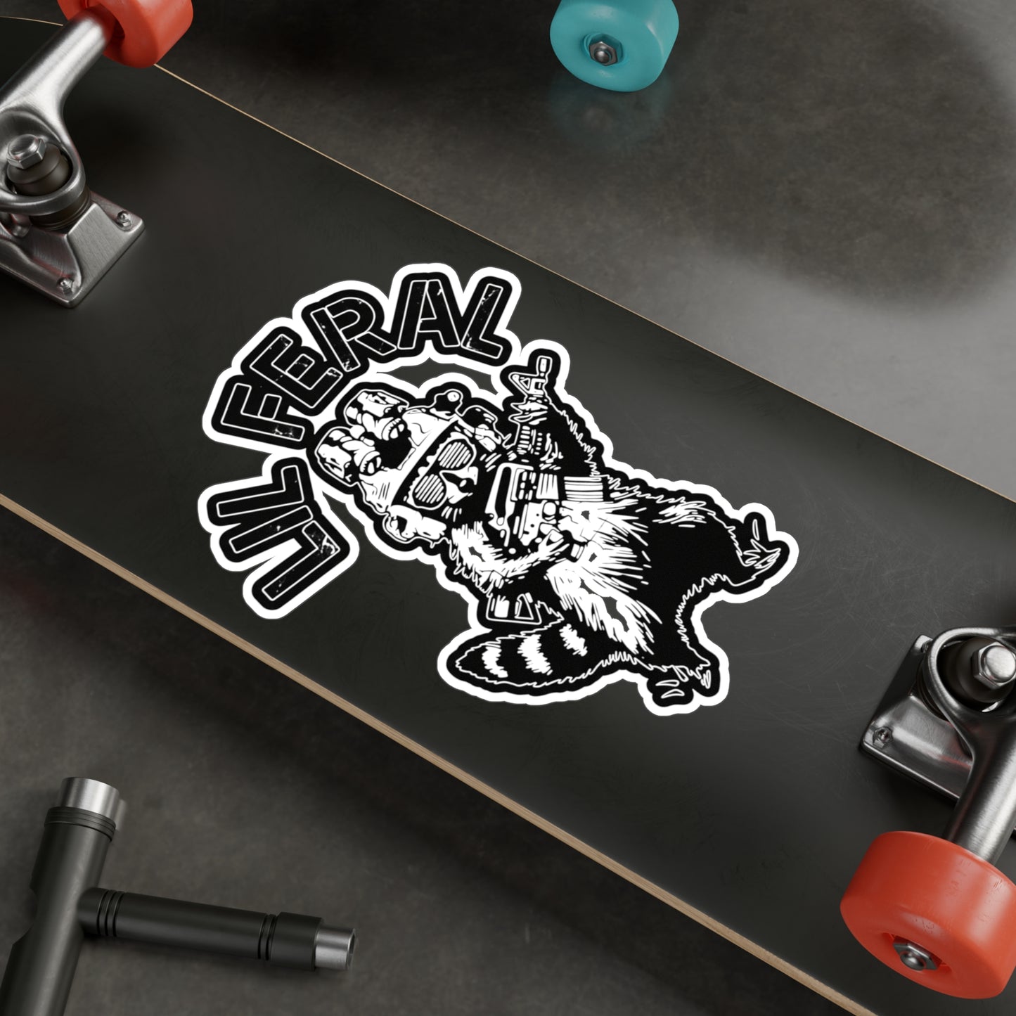 Lil Feral Raccoon Vinyl Decal