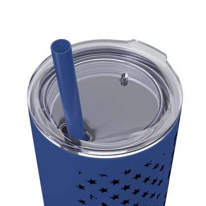 2A Flag Skinny Tumbler with Straw, 20oz