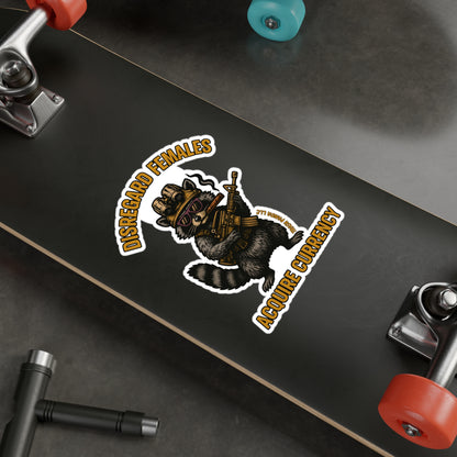 F B*tches Get Money Trash Panda LLC Raccoon V2 Vinyl Decal