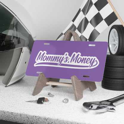 Mommy's Money Purple Vanity Plate