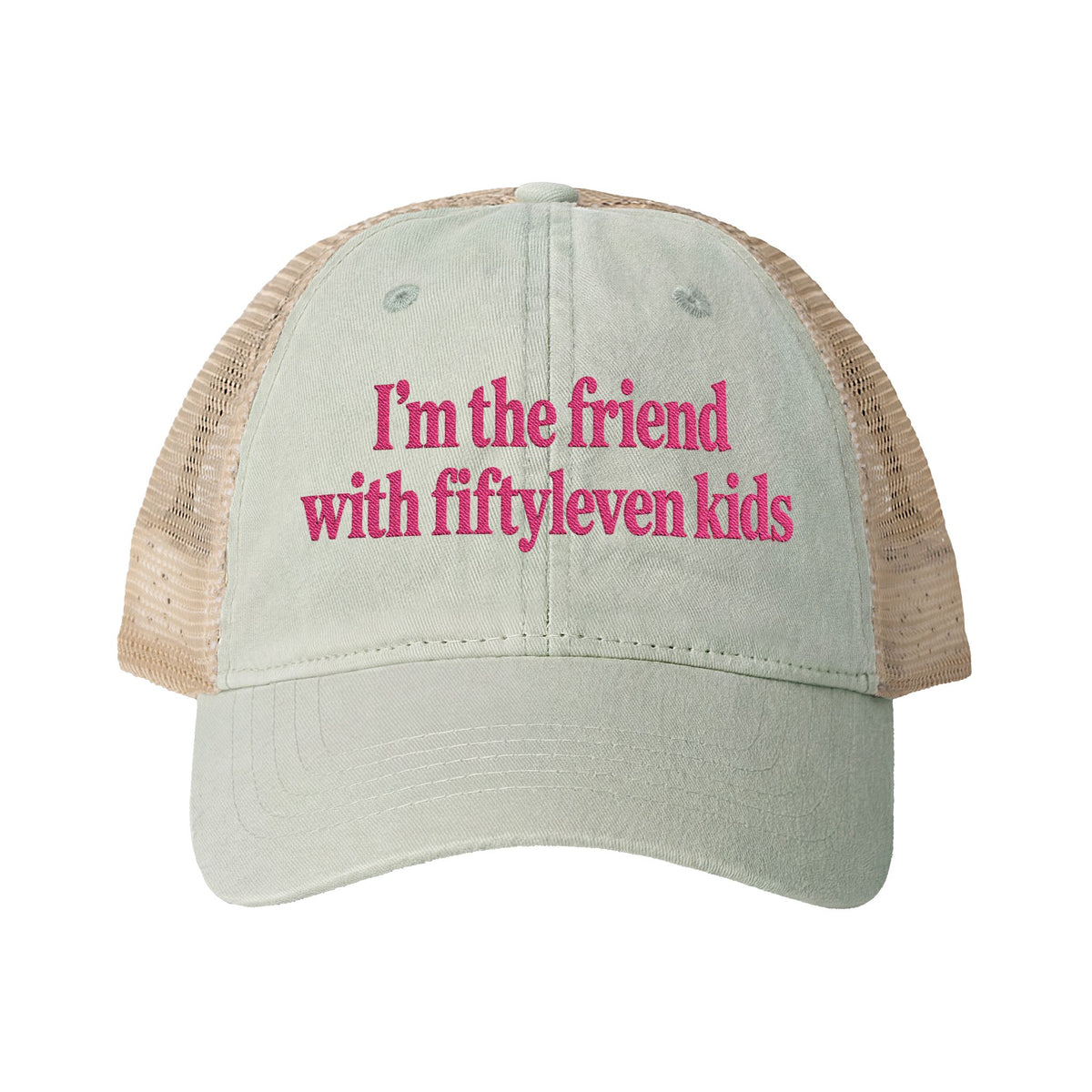 Fiftyleven Kids Women's Washed Mesh-Back Cap (Embroidery)