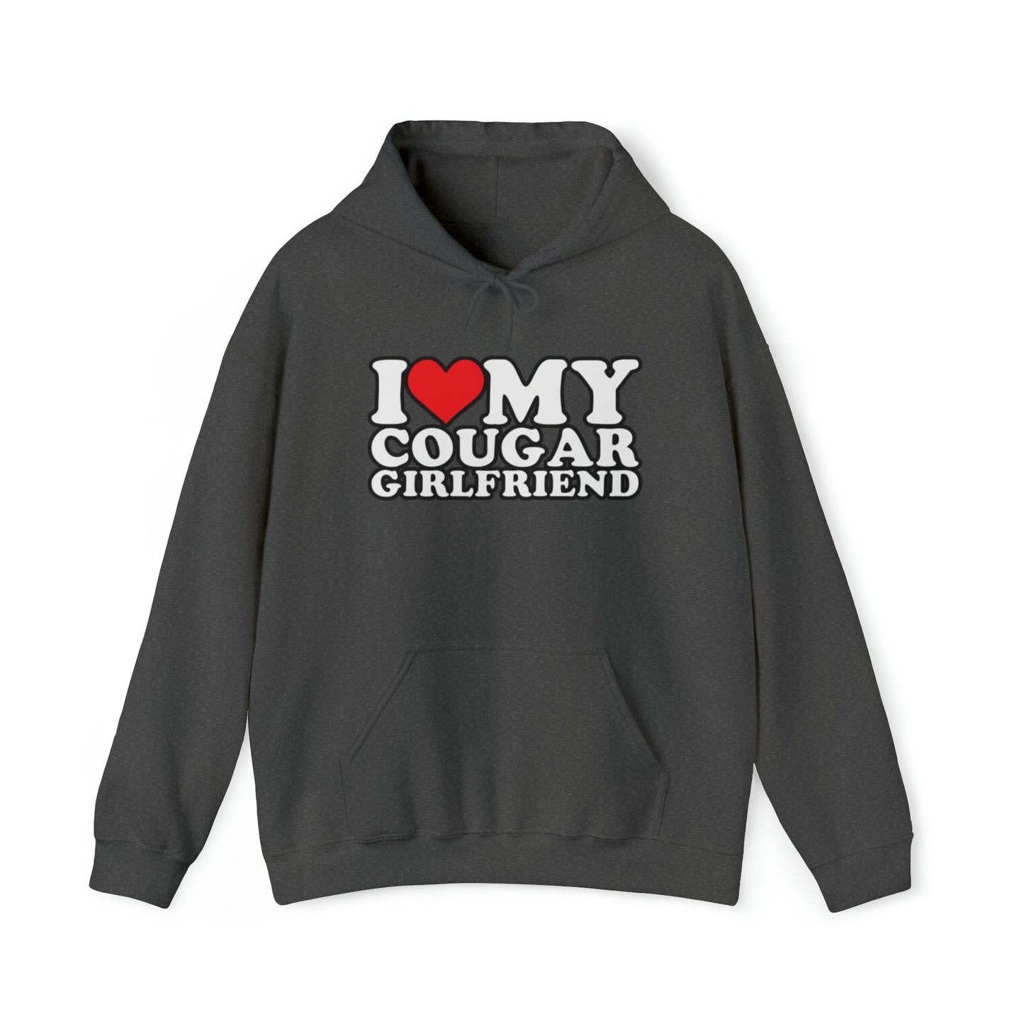 I Heart My Cougar Girlfriend Unisex Heavy Blend™ Hooded Sweatshirt