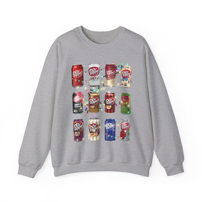 Dr Pepper Christmas Lights Sweatshirt Unisex Heavy Blend™ Crewneck Sweatshirt