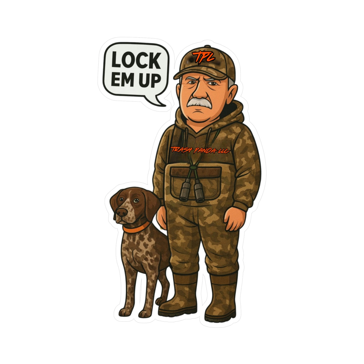 Lock Em Up Hunting Dog Kiss-Cut Vinyl Decals