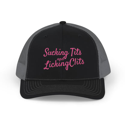 Sucking Ts and Licking Cs (Pink Thread) Richardson 112 Snapback Trucker Cap