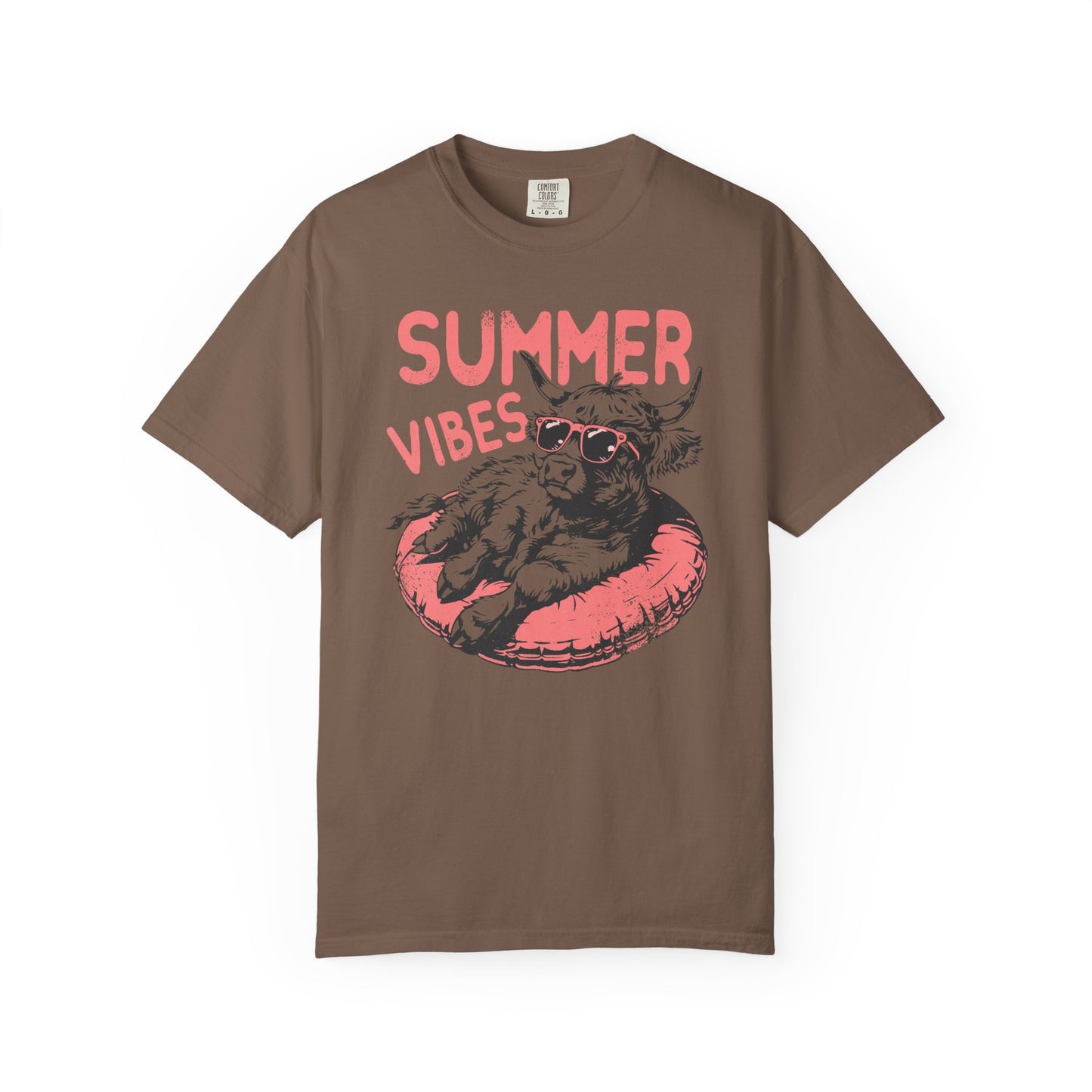 Summer Vibes Highland Cow Comfort Colors T-shirt