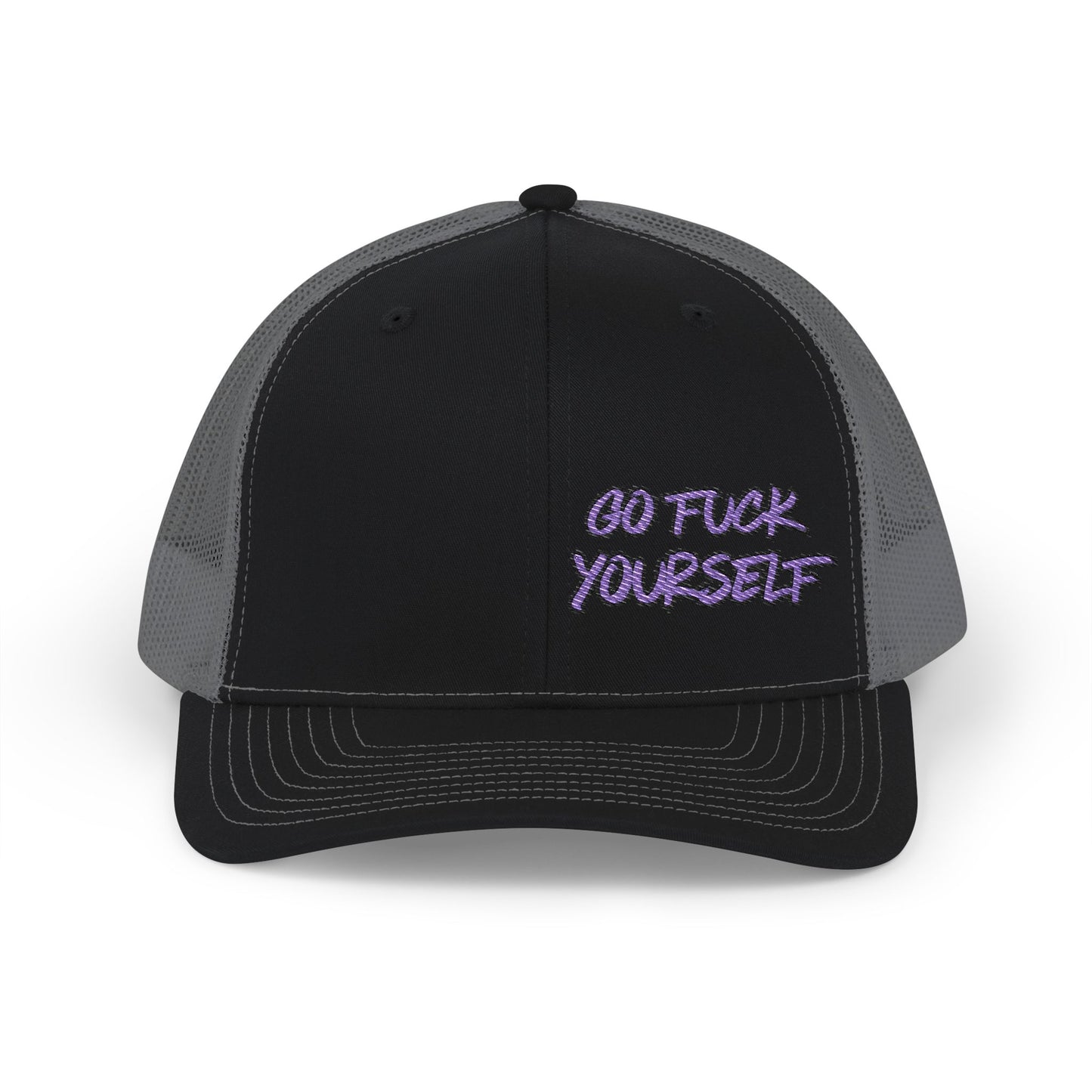 Go F Yourself (PURPLE) Richardson 112 Snapback Trucker Cap