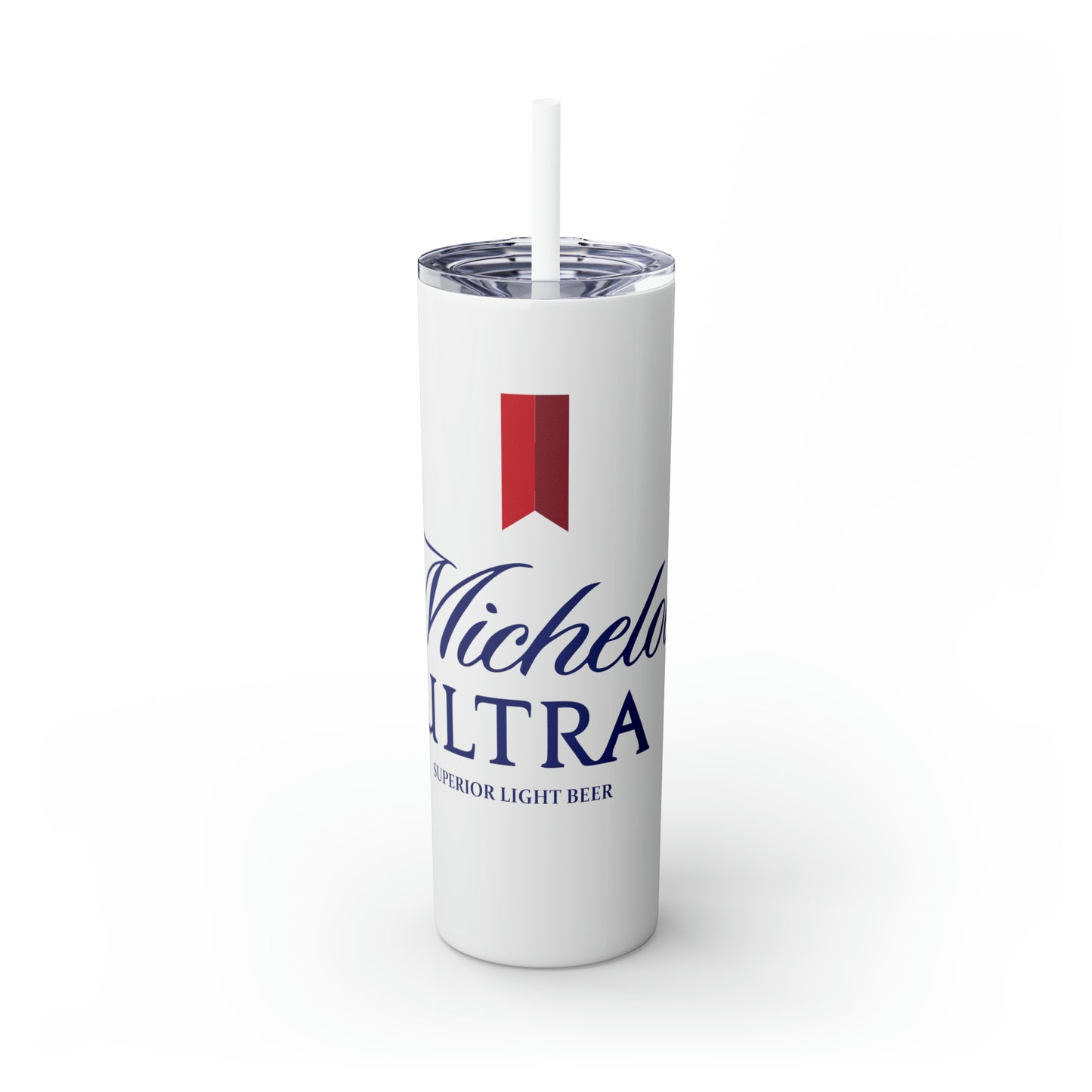 Michelob Ultra Beer Skinny Tumbler with Straw, 20oz