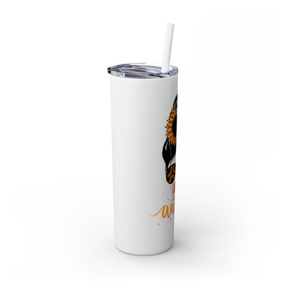 Hello Autumn Skinny Tumbler with Straw, 20oz