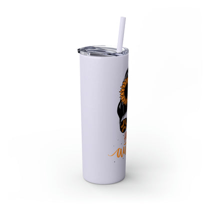 Hello Autumn Skinny Tumbler with Straw, 20oz