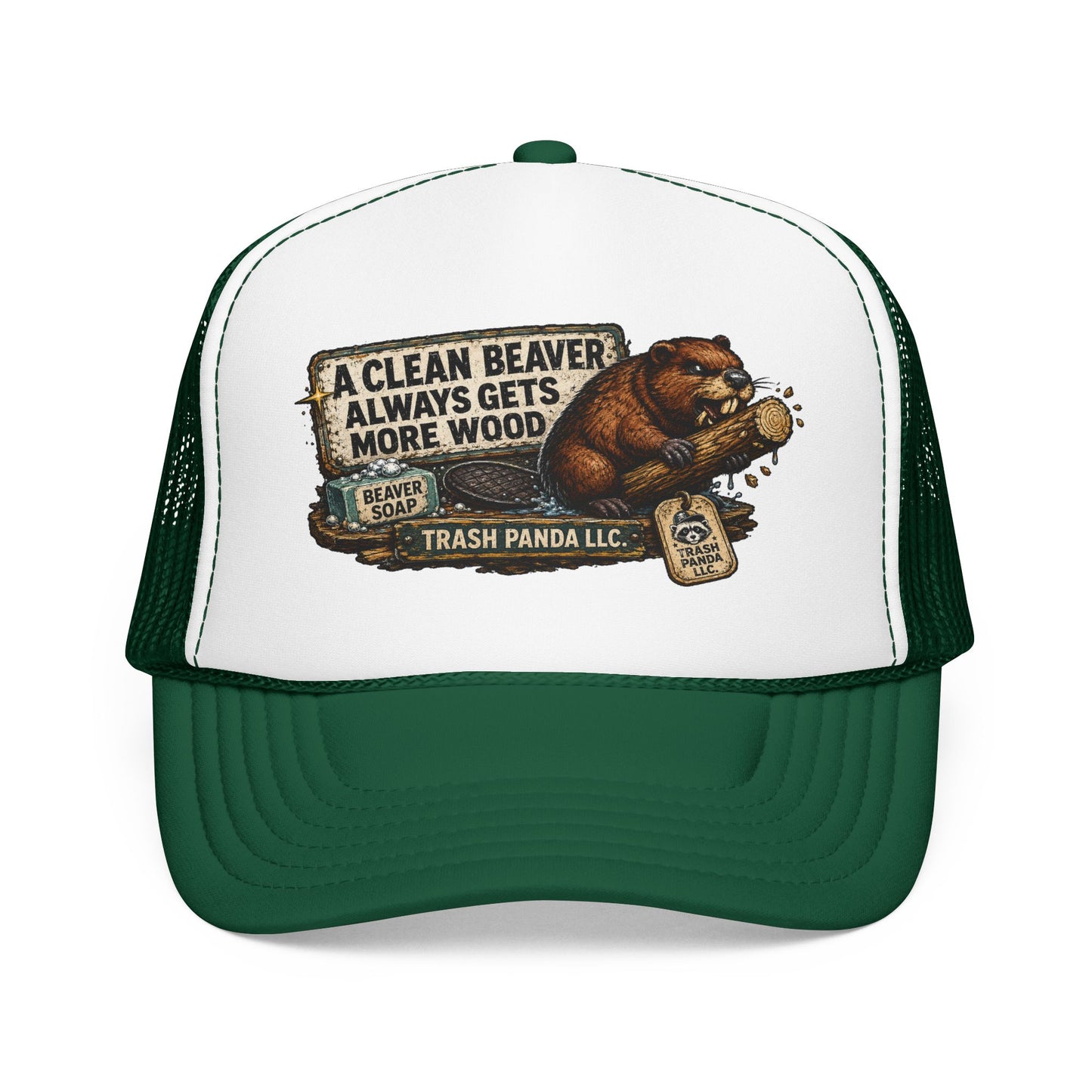 Clean Beaver Foam Trucker Hat (Printed)