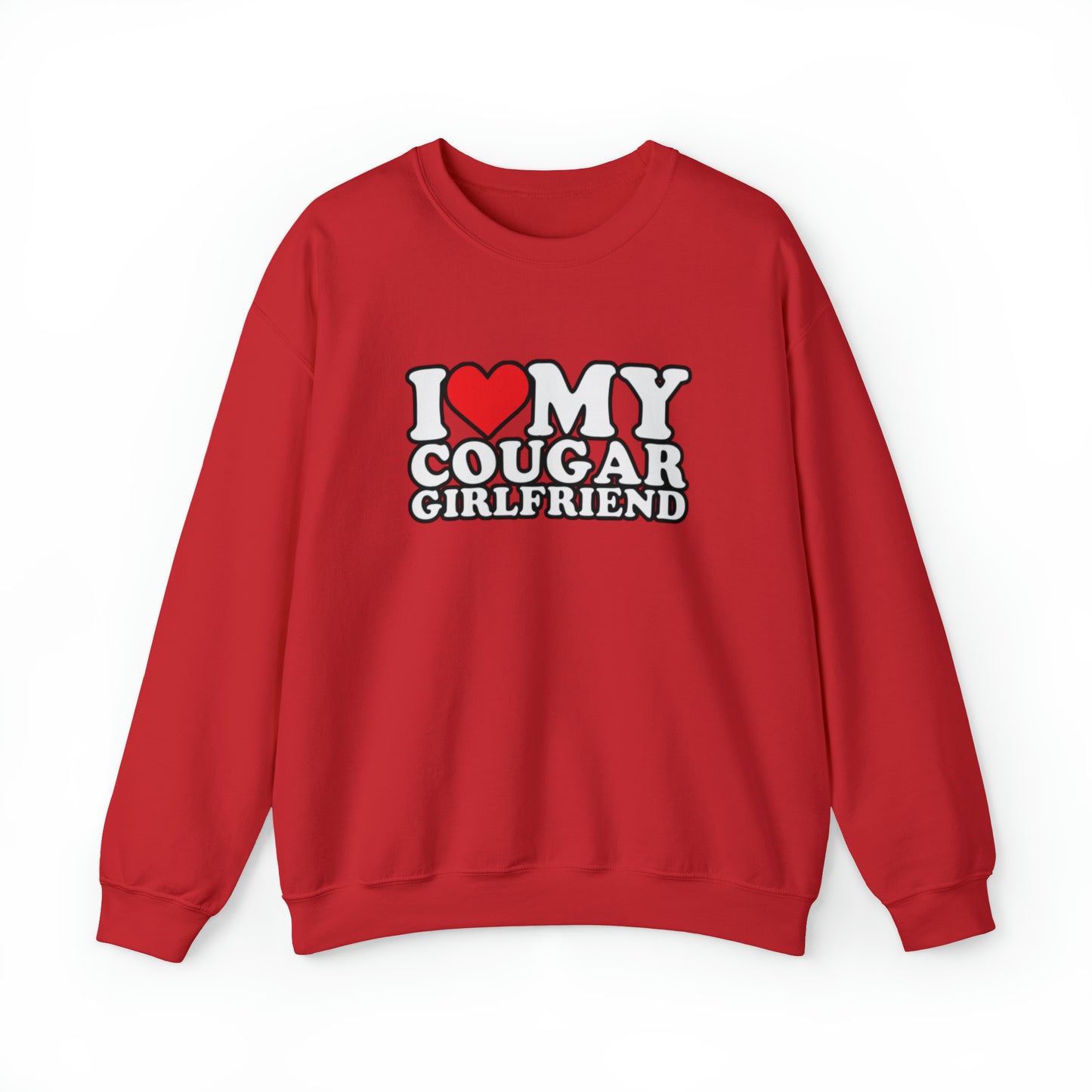 I Heart My Cougar Girlfriend Sweatshirt Unisex Heavy Blend™ Crewneck Sweatshirt