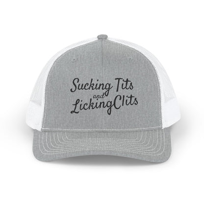 Sucking Ts and Licking Cs (Black Thread) Richardson 112 Snapback Trucker Cap